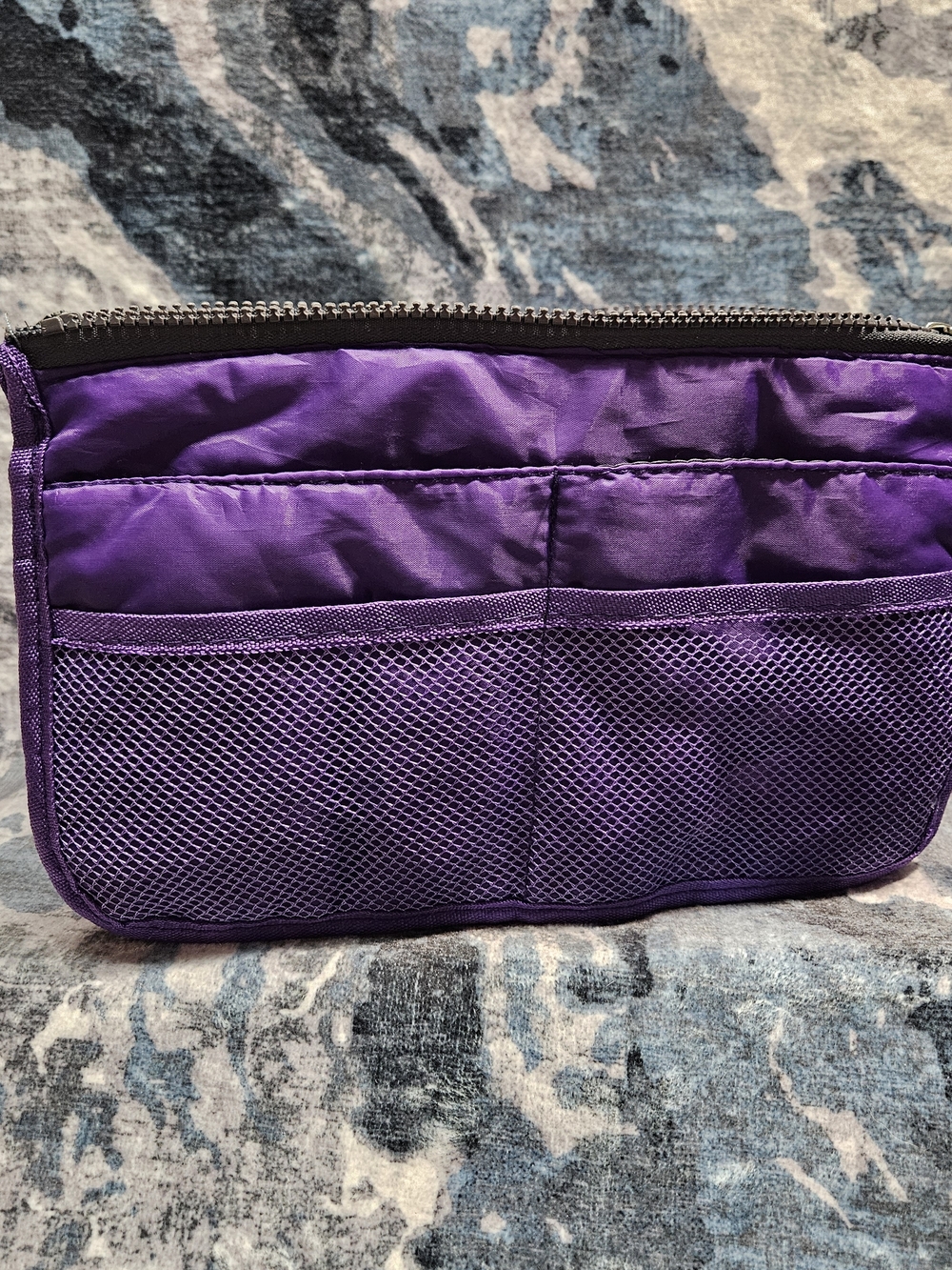 Purple Organizer Insert Cosmetic Bag - Unbranded